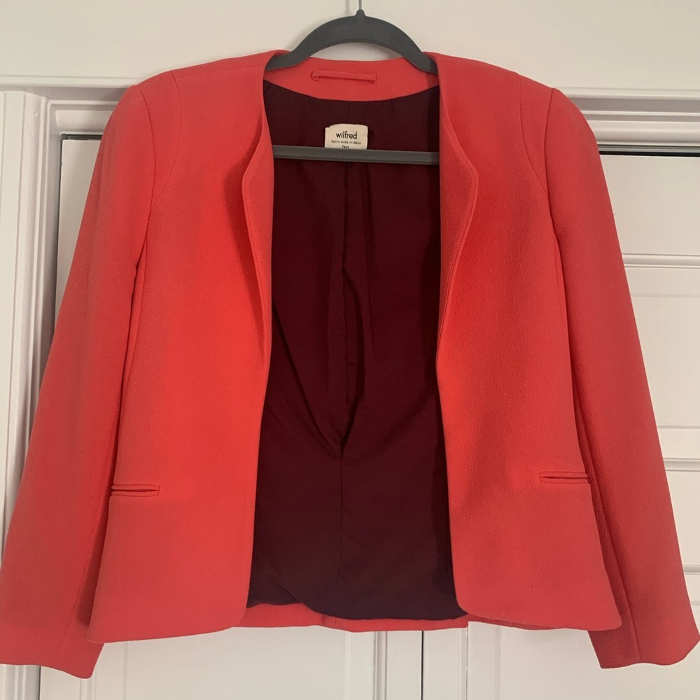 Wilfred Cropped Collarless Blazer